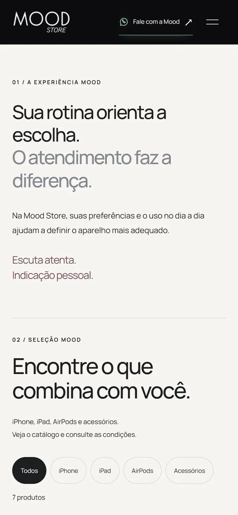 Mood Store no celular